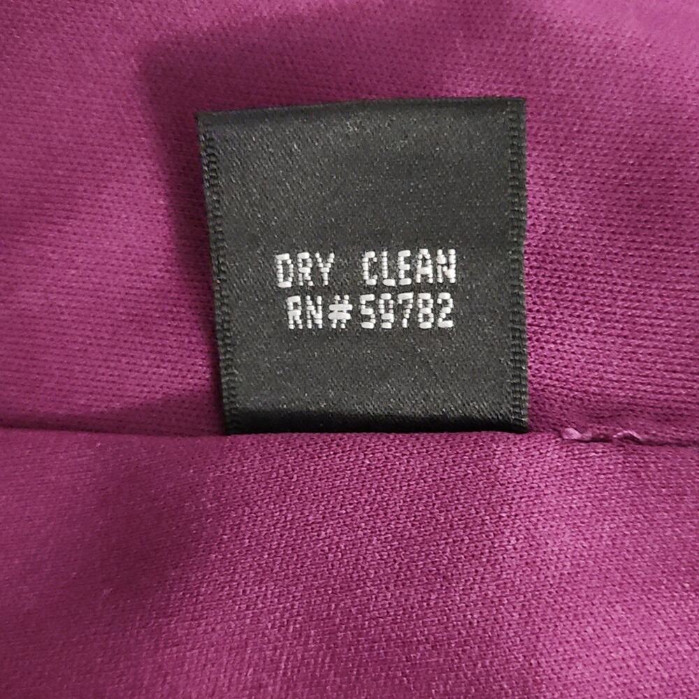 Adrianna Papell Purple Rosette Ruched Halter Top Blouse Size 12 - Picture 11 of 12